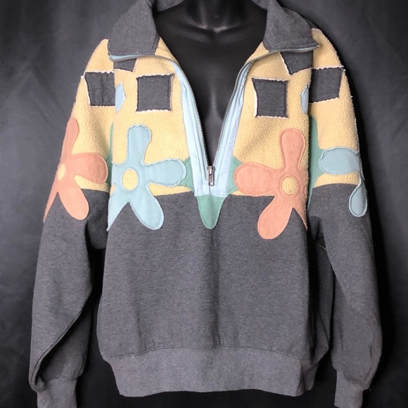 Free People x We The Free Flower Power Pullover Half-Zip Sweatshirt $248 - Picture 4 of 8